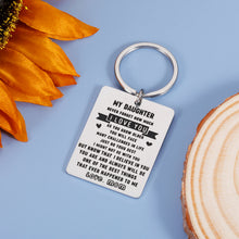 Load image into Gallery viewer, to My Daughter Keychain Gift from Mom Inspirational Gifts for Teen Girl Women Birthday Valentines Day Mother's Day Graduation Gift to Daughter from Mother in Law Step Daughter Wedding Christmas Gifts