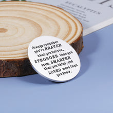Load image into Gallery viewer, Pocket Hug Token Keepsake for Friends Family You are Braver Than You Believe Isolation Lockdown Social Distancing Love Gift Miss You Note Double-Sided Inspirational Gifts for Daughter Son Boys Girls