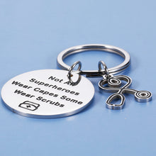 Load image into Gallery viewer, Nurse Thank You Gift Inspirational Keychain Gifts for RN Nurses Practitioner Pendant Appreciation Charm for Nursing School Student Graduation Birthday Christmas Nurse’s Day Gift Male