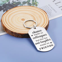 Load image into Gallery viewer, Coworker BFF Keychain Gift for Work Bestie Friend Birthday Christmas Going Away Leaving Retirement Promotion Gifts for Colleagues Boss Farewell Thank You Appreciation Gifts for Coworkers Women Men