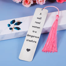 Load image into Gallery viewer, Bookmarks for Best Friend Book Lovers Women Birthday Valentine's Day Gifts for Daughter Sister Teen Girls Her Mom Female Inspirational Bookmarks with Quotes Tassels for Reading Lovers Bookworm