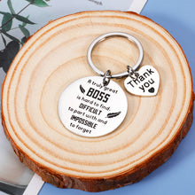 Load image into Gallery viewer, Boss Gift for Women Men Thank You Birthday Christmas Keychain for Supervisor Leader Mentor Retirement Gift Leaving Gift from Coworker Colleague a Truly Great Boss is Hard to Find