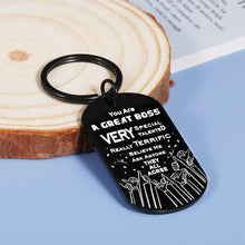 Load image into Gallery viewer, Funny Boss Gifts for Men Women Boss Day Trump Keychain Gifts for Leaders Supervisor Manager Director Men Him Boss Lady Christmas Birthday Going Away Thank You Retirement Office Gifts for Boss