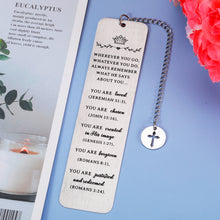 Load image into Gallery viewer, Inspirational Christian Bookmark Gifts for Women Bible Verse Bookmark for Girls Daughter Book Lovers Birthday Christmas Bookmarks Gift for Friend Female Bookworm Religious Church Bulk Gift
