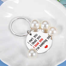Load image into Gallery viewer, Valentines Day Gifts for Him Her Keychain for Boyfriend Husband from Wife Girlfriend Birthday Anniversary I Love You Gifts Wedding Engagement Gifts for Groom Bride Fiance Fiancee Men Women