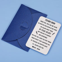Load image into Gallery viewer, Stocking Stuffers for Teen Boys Wallet Card gifts for Son from Mom Inspirational Christmas Birthday Gifts for Teenage Boys Adult Son in Law Step Son Valentines Day Graduation Fathers Day Gift for Men
