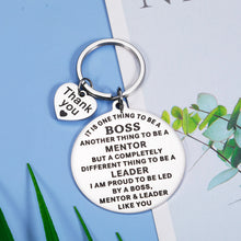 Load image into Gallery viewer, Boss Day Gifts for Women Men Boss keychain for Coworker Leader Supervisor Retirement Leaving Away Present for Office Colleagues Christmas Birthday Farewell New Years Goodbye Keepsake to Mentor