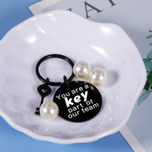 Load image into Gallery viewer, Gifts for Coworkers Employee Appreciation Christmas Keychain Office Gifts for Colleague Team Player Leaving Going Away Thank you Farewell Goodbye Retirement Gifts for Coworker Friends Holiday Boss Day