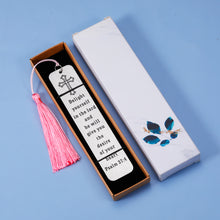 Load image into Gallery viewer, Baptism Gifts for Women Men Bible Verse Bookmark Inspirational Christian Gifts for Goddaughter Godson Godchild Adult First Communion Christening Catholic Gifts Religious Gifts for Friends Sister