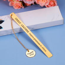 Load image into Gallery viewer, Boss Day Gift for Women Men Boss Bookmark for Leader Manager Mentor Tutor Leaving Job Farewell Going Away Office Anniversary Retirement Birthday Christmas New Years Thank You Gift for Him Her