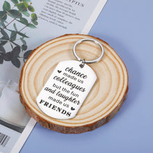 Load image into Gallery viewer, Coworker BFF Keychain Gift for Work Bestie Friend Birthday Christmas Going Away Leaving Retirement Promotion Gifts for Colleagues Boss Farewell Thank You Appreciation Gifts for Coworkers Women Men