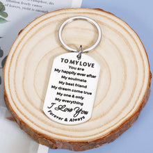 Load image into Gallery viewer, Anniversary Valentine Wedding Keychain Gifts for Love Husband Wife Fiance Fiancee Groom Bride Boyfriend Girlfriend Soulmate Men Women Birthday Christmas Present for Her Him