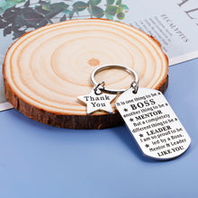 Load image into Gallery viewer, Boss Day Gifts for Women Men Appreciation Keychain Gifts for Bosses Mentor Leader Supervisor Office Leaving Birthday Christmas Going Away Thank You Retirement Gifts for Boss Lady Coworker Friend