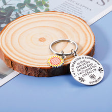 Load image into Gallery viewer, Sunflower Keychain Gifts for Women Her Best Friend Daughter Inspirational Spiritual Charm Key Chain Birthday Christmas Graduation Floral Gifts for Sister Teen Girls Sunflower Jewelry Accessories
