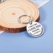 Load image into Gallery viewer, Funny Anniversary Birthday Keychain Gifts for Husband Fiance Groom Boyfriend I Love You Gifts for Him Her Wife Girlfriend Christmas Valentines Day Wedding Gifts for Fiancee Bride Engagement Present