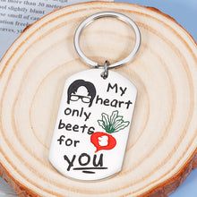 Load image into Gallery viewer, Valentines Day Gifts for Him Her The Office Merchandise for Women Men Funny Keychain to Boyfriend Husband Wife Girlfriend for Anniversary Birthday Valentine My Heart Only Beets for You Couple Gifts