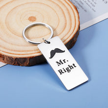 Load image into Gallery viewer, Wedding Gifts Mr. Right and Mrs. Always Right Couples Matching Keychain Engagement Housewarming Gifts for Couple His and Hers Gifts for Husband Wife Newlywed Bride Groom Anniversary Bridal Shower