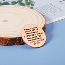 Load image into Gallery viewer, Pocket Hug Token Keepsake for Friends Family You are Braver Than You Believe Isolation Lockdown Social Distancing Love Gift Miss You Note Double-Sided Inspirational Gifts for Daughter Son Boys Girls