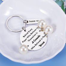 Load image into Gallery viewer, Coach Thank You Basketball Coach Gift Appreciation Keychain for Hockey Baseball Soccer Coach Teacher Celebration Match Cheer Keyring for Softball Swimming Coach Going Away Retirement Christmas