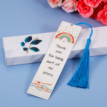 Load image into Gallery viewer, Thank You Appreciation Gift for Women Men Bookmark Gifts for Friends Book Lover Teacher Coworker Female Birthday Christmas Retirement Gifts Spanish PE Preschool Daycare Teacher