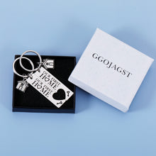 Load image into Gallery viewer, Our First Home Keychain New Home Housewarming Gifts for Couple Newlyweds New Homeowner House Key Ring Woman Men Moving in Keychains Realtor Closing Gifts Christmas New Year Homey Key Chain