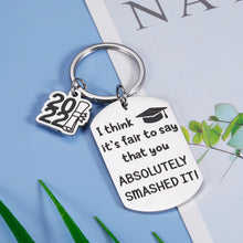 Load image into Gallery viewer, Graduation Keychain Gift Back to School for Him Her Son Daughter from Mom Class of 2022 Gifts for Seniors High School College Medical Student Inspirational Grad Gifts for Her Him Boy Girl Women Men
