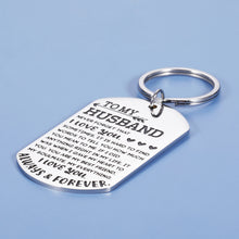 Load image into Gallery viewer, Husband Fathers Day Anniversary Keychain Gifts from Wife Valentines Day I Love You Birthday Gifts for My Soulmate Hubby Him Wedding Day Engagement Christmas Gifts for Fiance Groom Boyfriend