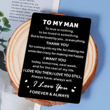 Load image into Gallery viewer, Wallet Insert Card Men Birthday Gifts for Boyfriend from Girlfriend Anniversary Valentines Christmas Husband Fathers Day Wedding Gifts from Wife Romantic I Love You Gifts for Him Fiance