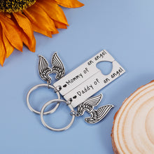 Load image into Gallery viewer, Loss of Baby Memorial Keychain Sympathy Gifts for Infant Child Loss Miscarriage Mommy Daddy of an Angel Keepsake Bereavement Stillborn Pregnancy Loss Gifts Remembrance Key Chain Jewelry