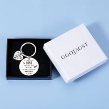 Load image into Gallery viewer, Boss Gift for Women Men Thank You Birthday Christmas Keychain for Supervisor Leader Mentor Retirement Gift Leaving Gift from Coworker Colleague a Truly Great Boss is Hard to Find