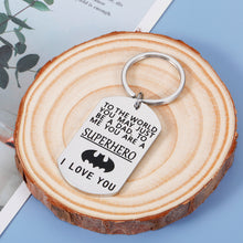 Load image into Gallery viewer, Dad Birthday Keychain Gifts from Son Daughter Fathers Day Christmas Valentine Gift for Daddy Stepdad New Dad to be Husband from Kids Stepdaughter Wife Father of The Bride Wedding Gifts Men Him