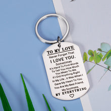 Load image into Gallery viewer, Keychain Gifts for Girlfriend Boyfriend for Her Him Cute Anniversay Gifts for Husband from Wife Christams Birthday Valentines Day Keychain for Women Men Best Friend I Love You Wedding