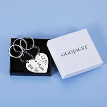 Load image into Gallery viewer, Mom Birthday Gift from Daughter - 3PCS Stainless Steel Mother Big Sis Little Sis Keychain Gifts Set for Mother's Day Christmas Mother Daughters Matching Heart Pendant Jewelry Set