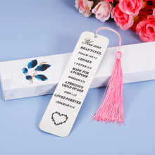 Load image into Gallery viewer, Inspirational Christian Gifts for women Bible Verse Bookmark with Tassel Book Lover Gifts for Women Birthday Christmas Bookmarks Gifts for Friends Girl Sister Female Bookworms Book Club Religious Gift