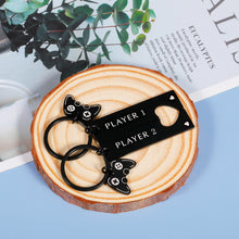 Load image into Gallery viewer, 1 Year Anniversary GIFS for Boyfriend Girlfriend Couple Him Her Women Men 1st Wedding Anniversary Keychain Gift for Husband Wife Fiance Fiancee Gamer Level 1 Completed Matching Keychain Double Sided