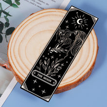 Load image into Gallery viewer, Tarot the Moon Bookmark Book Lovers Birthday Gifts for Women Men Bookmarks for Friend Bookish Female Christmas Gifts for Kids Teenage Girls Mom Daughter Her Stocking Stuffers Book Club Gift Bookmarker