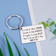 Load image into Gallery viewer, Yellowstone Keychain for Women Men Yellowstone TV Show Merchandise for Fans Lovers Best Friend BFF Gifts Funny Birthday Valentines Day Christmas Novelty Jewelry Gifts for Son Daughter Live Like John