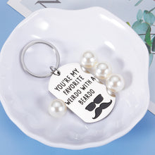 Load image into Gallery viewer, Keychain for Boyfriend Funny Valentines Day Gifts for Him Husband Anniversary Birthday Christmas Gifts for Men You're My Favorite Weirdo Cute Gag Gifts for Boyfriend from Girlfriend