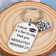 Load image into Gallery viewer, Graduation Keychain Gift Back to School for Him Her Son Daughter from Mom Class of 2022 Gifts for Seniors High School College Medical Student Inspirational Grad Gifts for Her Him Boy Girl Women Men