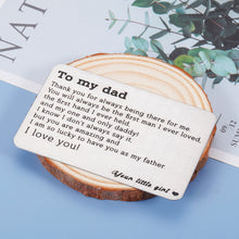 Load image into Gallery viewer, Dad Birthday Christmas Gifts from Daughter to Daddy Stepdad Wallet Insert Card Fathers Day Valentine Gifts for New Dad to be Husband from Kids Wife Father of The Bride Wedding Gifts Men Him