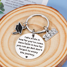 Load image into Gallery viewer, Christmas Gifts for Women Men Boy Girl Son Daughter Senior Grad PHD Master Graduates Inspirational Keychain for Middle High School College Student Graduation Back to School for Him Her from Dad Mom