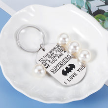 Load image into Gallery viewer, Dad Birthday Keychain Gifts from Son Daughter Fathers Day Christmas Valentine Gift for Daddy Stepdad New Dad to be Husband from Kids Stepdaughter Wife Father of The Bride Wedding Gifts Men Him