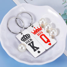 Load image into Gallery viewer, Couples Gifts King and Queen Valentines Day Gifts for Him Her His and Hers Matching Keychain Gifts for Boyfriend and Girlfriend Husband Anniversary Birthday Gifts Wedding Engagement Gifts Fiance Groom