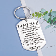 Load image into Gallery viewer, Birthday Keychain Gifts for Boyfriend Valentines Day Anniversary Romantic Gifts for Him Husband from Girlfriend Wife Couples Fiance Groom Wedding Engagement Gifts Key Chain I Love You Present
