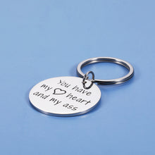 Load image into Gallery viewer, Funny Keychain Gifts for Men Valentines Day Gifts for Him Her Husband Boyfriend Couples Gifts for Anniversary Birthday Wedding Gift for Groom Fiance You Have My Heart Present Him Her Girlfriend Wife