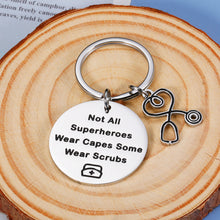 Load image into Gallery viewer, Nurse Thank You Gift Inspirational Keychain Gifts for RN Nurses Practitioner Pendant Appreciation Charm for Nursing School Student Graduation Birthday Christmas Nurse’s Day Gift Male