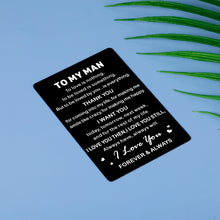 Load image into Gallery viewer, Wallet Insert Card Men Birthday Gifts for Boyfriend from Girlfriend Anniversary Valentines Christmas Husband Fathers Day Wedding Gifts from Wife Romantic I Love You Gifts for Him Fiance