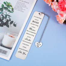 Load image into Gallery viewer, Boss Day Gift for Women Men Boss Supervisor Leader Retirement Leaving Away Goodbye Bookmark Gift Boss Lady Manager Goodbye Farewell Appreciation Thank You Gift Christmas Birthday Present for Him Her