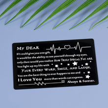 Load image into Gallery viewer, Boyfriend Girlfriend Wallet Card Insert Gifts for Him Her Husband Anniversary Birthday Valentine Card Gifts from Wife I Love You gifts for Men Wedding Engagement Christmas Gifts for Fiance Groom Bride