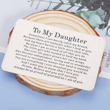 Load image into Gallery viewer, Daughter Gift Wallet Card from Mom Dad, Daughter Wedding Card Gifts from Mother Father College Graduation Birthday Christmas Mother's Day Valentine's Day Gifts for Daughter